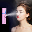 Facial Steamer Nano Steamer Handy Face Moisture Sprayer Rechargeable Mini USB Charging Automatic Alcohol Sprayer(Light blue)