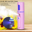 Facial Steamer Nano Steamer Handy Face Moisture Sprayer Rechargeable Mini USB Charging Automatic Alcohol Sprayer(Light purple)