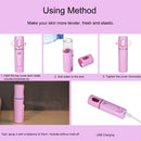 Facial Steamer Nano Steamer Handy Face Moisture Sprayer Rechargeable Mini USB Charging Automatic Alcohol Sprayer(Light purple)