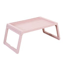 Portable Laptop Desk Student Dormitory Lazy Study Folding Table(Pink)