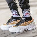 10 Pairs Cartoon Shark Socks Funny Fashion Cotton Socks(White)