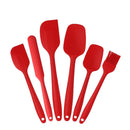 6 in 1 Food Grade Silicone Spatula Cake Spatula Oil Brush Mixing Knife Baking Cooking Utensils Set(Black)
