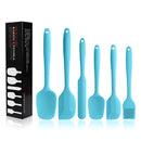 6 in 1 Food Grade Silicone Spatula Cake Spatula Oil Brush Mixing Knife Baking Cooking Utensils Set(Blue)