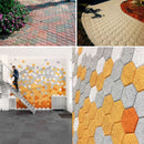 Plastic Floor Mold Ultralight DIY Garden Paving Hexagonal Fancy Mould(Black)