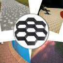 Plastic Floor Mold Ultralight DIY Garden Paving Hexagonal Fancy Mould(Black)
