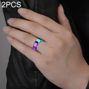 2 PCS Men Ring, Ring Size:9 (Colour)