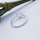 Fashion Heart Shaped Wedding Ring for Woman White(7)