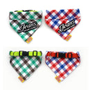 2 PCS Pure Cotton Plaid Dog Scarf Small and Medium-sized Dog Saliva Towel, Size:S20-30cm(Red)