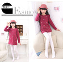Spring Summer Autumn Solid Color Pantyhose Ballet Dance Tights for Kids, Size:L (Grand Red)