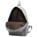 Soft Fabric Backpack Female Corduroy Design School Backpack for Teenage Girls Women(Light Grey)