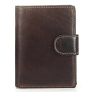 Vintage Men Wallet Genuine Leather Short Wallets Male Multifunctional Cowhide Male Purse Coin Pocket Photo Card Holder(Light Coffee)