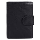 Vintage Men Wallet Genuine Leather Short Wallets Male Multifunctional Cowhide Male Purse Coin Pocket Photo Card Holder(Black)