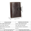 Vintage Men Wallet Genuine Leather Short Wallets Male Multifunctional Cowhide Male Purse Coin Pocket Photo Card Holder(Brown)