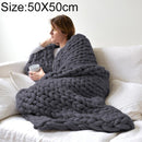 Fashion Handmade Polyester Blanket, Size:50X50cm(Dark Grey)