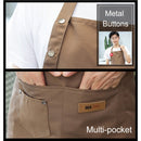 Pure Color Cooking Kitchen Apron For Woman Men Chef Waiter Cafe Shop BBQ Hairdresser Aprons(Coffee)