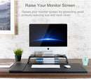 Monitor Stand Riser with Metal Feet for iMac MacBook LCD Display Printer, Lapdesk Tabletop Organizer Sturdy Platform Save Space(Black)