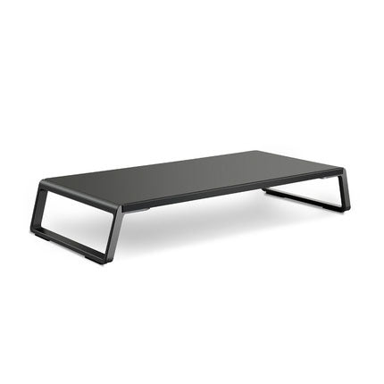Monitor Stand Riser with Metal Feet for iMac MacBook LCD Display Printer, Lapdesk Tabletop Organizer Sturdy Platform Save Space(Black)