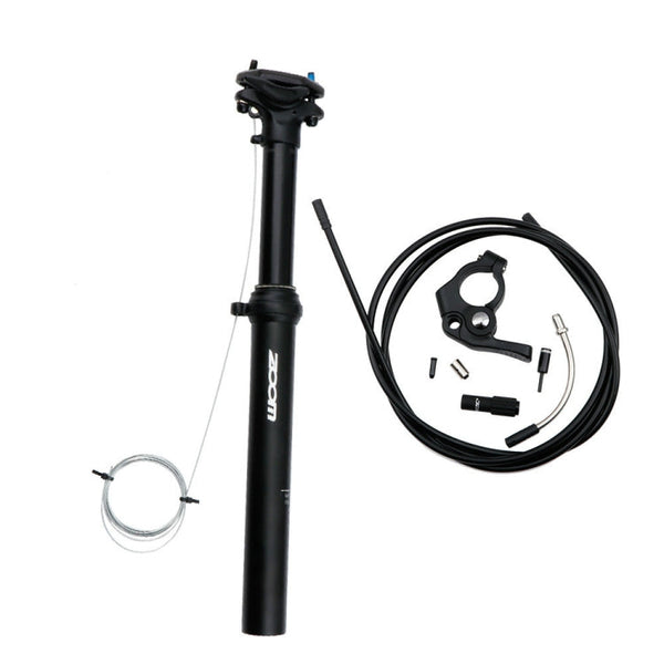 ZOOM Bicycle Wire-Controlled Hydraulic Lift Seat Tube Mountain Bike Seatpost, Size:31.6mm, Specification:375mm External Routing