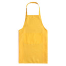 2PCS Kitchen Chef Aprons Cooking Baking Apron With Pockets(Yellow)