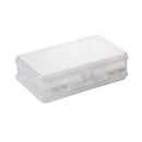 5 PCS Double Layer 10 Grid Portable Jewelry Box Transparent Earring Storage Box, Random Color Delivery