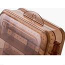 5 PCS Double Layer 10 Grid Portable Jewelry Box Transparent Earring Storage Box, Random Color Delivery