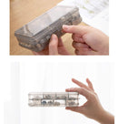 5 PCS Double Layer 10 Grid Portable Jewelry Box Transparent Earring Storage Box, Random Color Delivery
