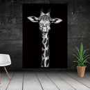 Simple Black and White Animal Decoration Painting Study Living Room Sofa Background Wall Painting Without Frame, Size:40X50cm(Elephant)