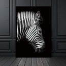 Simple Black and White Animal Decoration Painting Study Living Room Sofa Background Wall Painting Without Frame, Size:40X50cm(Elephant)