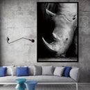 Simple Black and White Animal Decoration Painting Study Living Room Sofa Background Wall Painting Without Frame, Size:40X60cm(Elephant)