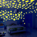 100PC Kids Bedroom Glow Wall Stickers Stars(YELLOW)