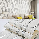 Simple 3D Water Ripple Non-woven Wallpaper Home Decoration Wall Sticker(White)