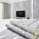 Simple 3D Water Ripple Non-woven Wallpaper Home Decoration Wall Sticker(Light Grey)
