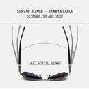 Men Oversized Aviation Metal Frame Spring Temple Polarized Sunglasses Male Pilot Male Driving Sun Glasses(Gun Grey Frame)