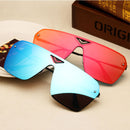 Retro Fashion Sunglasses Men and Women Coloured Lense Sun Glasses(White Mercury)