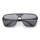 Retro Fashion Sunglasses Men and Women Coloured Lense Sun Glasses(Black+Gray)
