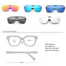 Retro Fashion Sunglasses Men and Women Coloured Lense Sun Glasses(Red)