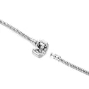 Silver Snake Chain Link Bracelet, Length:20cm(Silver Plated)