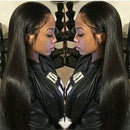 Straight Lace Front Human Hair Wigs, Stretched Length:26 inches, Style:1