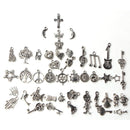 100pcs Mixed Antique Silver Color European Bracelets Charm Pendants Fashion Jewelry DIY Charms Handmade