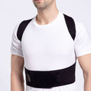 Male Female Adjustable Magnetic Posture Corrector Corset Back Men Brace Back Shoulder Belt Lumbar Support Straight, Size:L (Black)