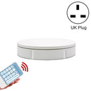 30cm Remote Control Speed Electric Turntable Sample Display Stand, Specification:UK Plug(White)