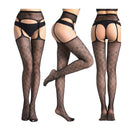 3 PCS Hollow Out Tights Lace Sexy Stockings Female Thigh High Fishnet Embroidery Transparent Pantyhose Women Black Lace Hosiery, Size:One size fit (white card + OPP)(6093)