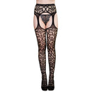 3 PCS Hollow Out Tights Lace Sexy Stockings Female Thigh High Fishnet Embroidery Transparent Pantyhose Women Black Lace Hosiery, Size:One size fit (white card + OPP)(6058)