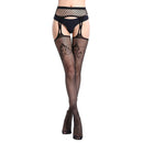 3 PCS Hollow Out Tights Lace Sexy Stockings Female Thigh High Fishnet Embroidery Transparent Pantyhose Women Black Lace Hosiery, Size:One size fit (white card + OPP)(6062)