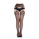 3 PCS Hollow Out Tights Lace Sexy Stockings Female Thigh High Fishnet Embroidery Transparent Pantyhose Women Black Lace Hosiery, Size:One size fit (white card + OPP)(6069)