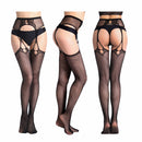 3 PCS Hollow Out Tights Lace Sexy Stockings Female Thigh High Fishnet Embroidery Transparent Pantyhose Women Black Lace Hosiery, Size:Hardcover hardcover (white card + color box)(6086)