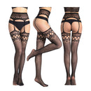 3 PCS Hollow Out Tights Lace Sexy Stockings Female Thigh High Fishnet Embroidery Transparent Pantyhose Women Black Lace Hosiery, Size:Hardcover hardcover (white card + color box)(6092)