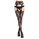 3 PCS Hollow Out Tights Lace Sexy Stockings Female Thigh High Fishnet Embroidery Transparent Pantyhose Women Black Lace Hosiery, Size:Hardcover hardcover (white card + color box)(6060)