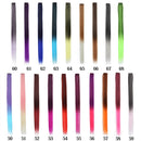 10 PCS Chemical Fiber Wig One-Step Gradient Color Single Card Wig, Stretched Length:24inches(30