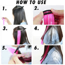 10 PCS Chemical Fiber Wig One-Step Gradient Color Single Card Wig, Stretched Length:24inches(30